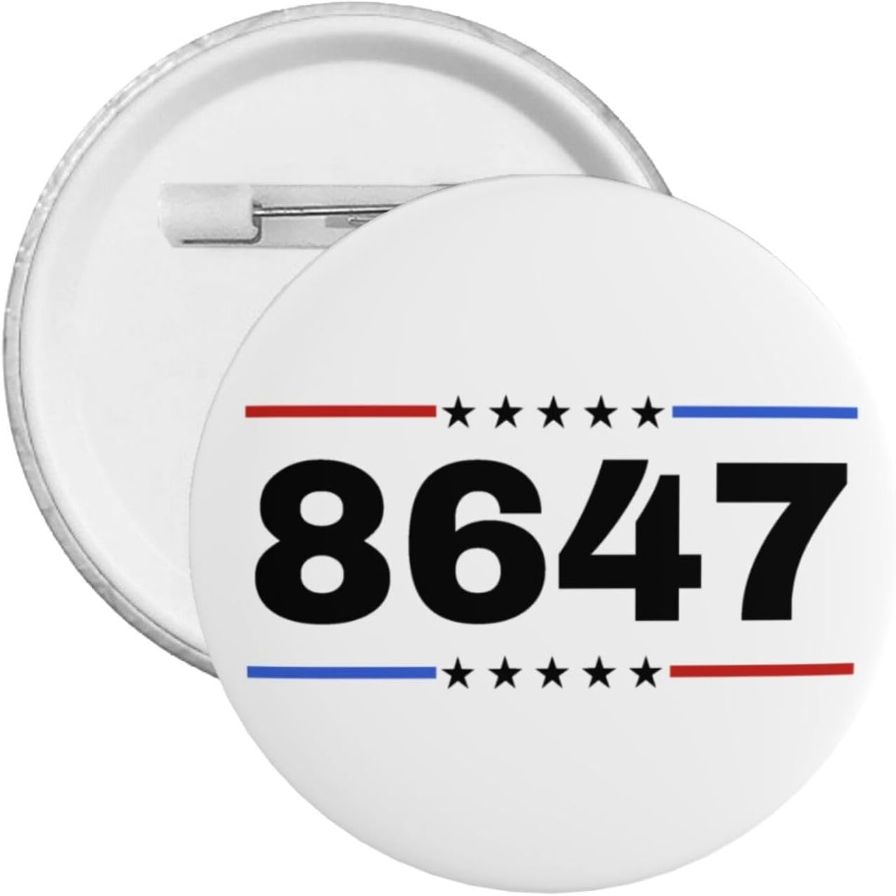 86 47 Pin Buttons 8647 Round Badge Brooch Decor 1 Pcs