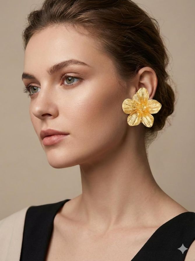 2 Pcs Elegant Flower Button Covers for Women - Fashion for Business and Formal Wear
